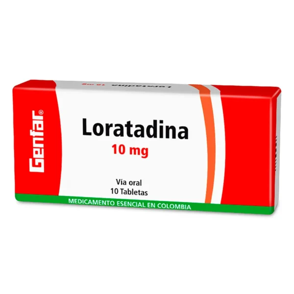 Loratadina 10 Mg Genfar Caja X 10 Tabletas.